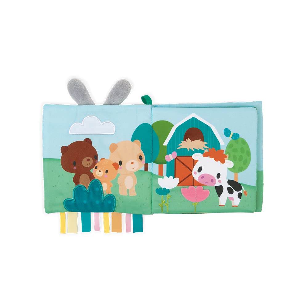 KALOO - Choo - Libro de Estímulo de Tela para Bebés - Choo en la Granja - Estimulación Sensorial - Material Muy Suave - 14 x 14 cm - Desde el Nacimiento, K971800