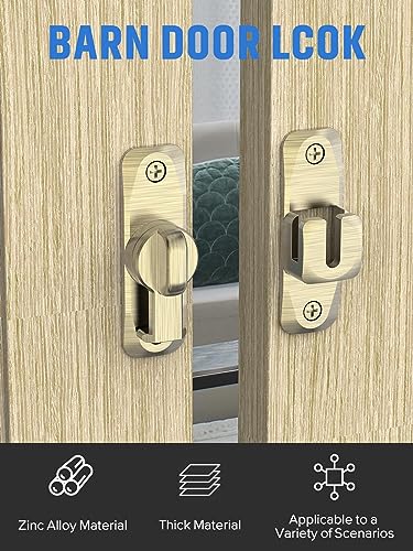 90/180 Degree Flip Barn Door Lock, Protect Privacy, Security Door Latch, Small Gate Latches Hardware for Barn Garden - Image 2