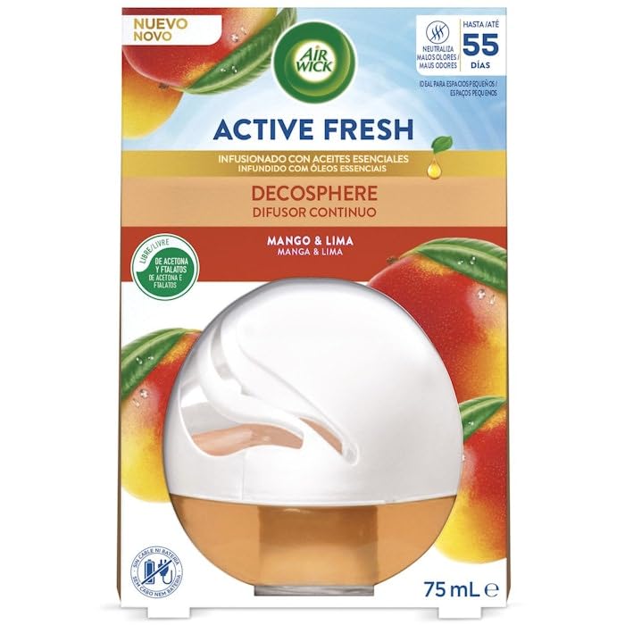 Air Wick Decosphere   ambientador Decorativo, Esencia para casa y Coche con Aroma a Mango y Lima   1 Unidad