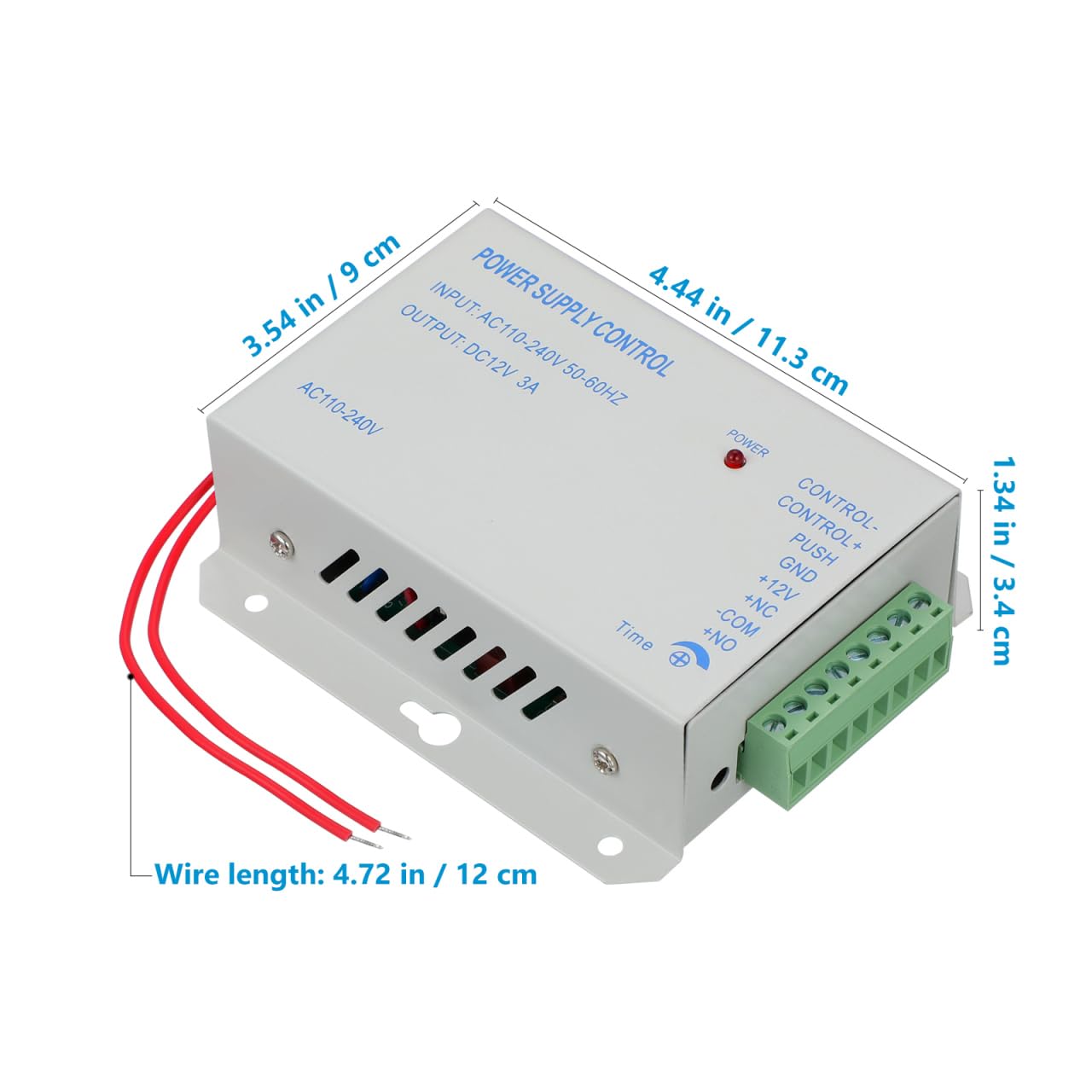 Professional 110-240 V a DC 12 V 3 A Power Supply Control per porta Access Control – 1 pezzo