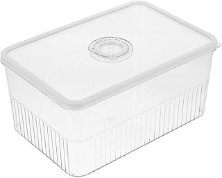 Capacity Bread Storage Box with Timing Lid Airtight Food Container for Refrigerator Organization Pet Bread Keeper for Freshness and