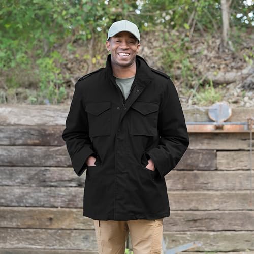 Propper Men's M65 Field Coat, Black, Large Long4