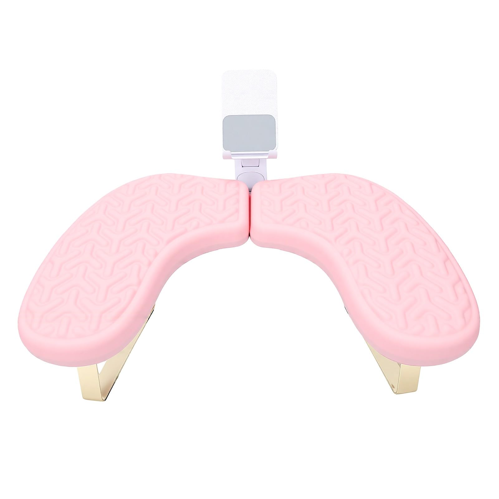Sonew Podpórka na Dłonie do Paznokci, Oddychający, Ergonomiczny Podłokietnik do Manicure w Kształcie Litery U z wodoodporną podkładką z gąbką zapamiętującą Kształt Salonu Paznokci (PINK)