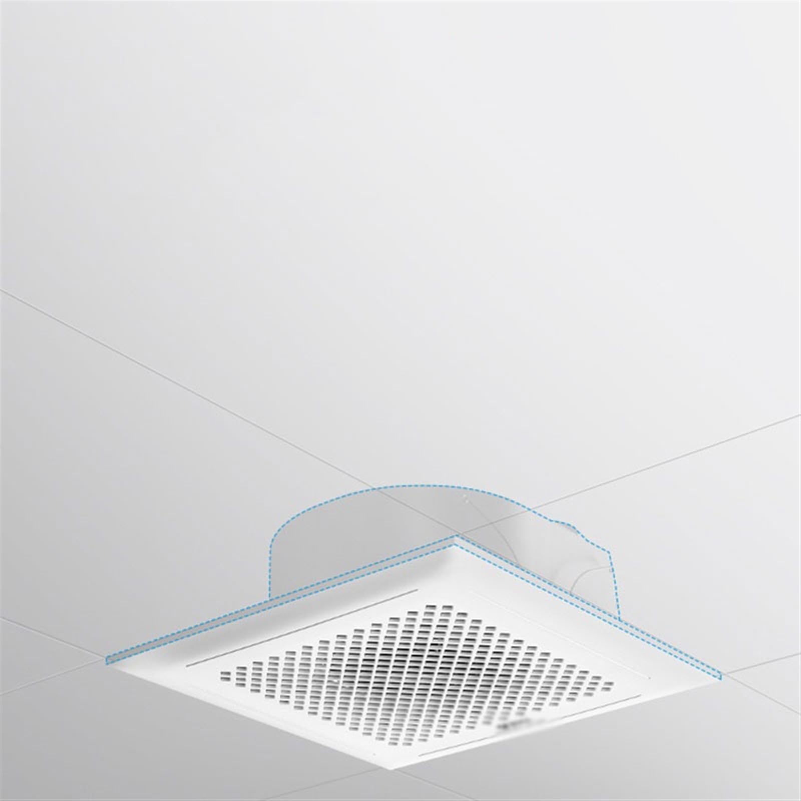 Ventilador Ventilador De Ventilación De Techo Integrado Extractor De Cocina Montado En El Techo Baño Baño Extractor Potente,30x30cm Cuarto de baño