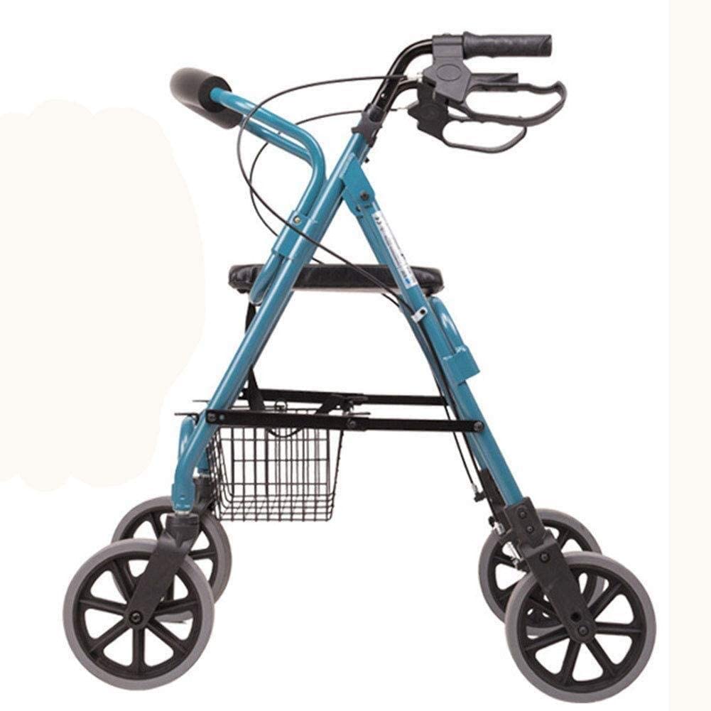 Sedie a rotelle in alluminio pieghevole leggero per assistenza sanitaria, carrello della spesa vintage, scooter a quattro ruote vecchio stile pieghevole