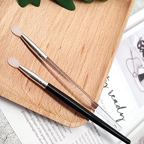 Lip Brush Tool, Silicone Lipstick Brush Black and White 2 Pcs