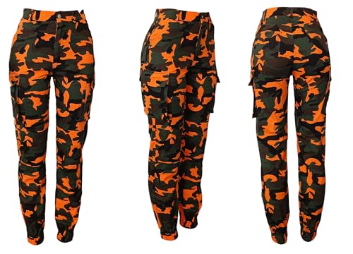 NRTHYE Women Camo Cargo Pants Camouflage Sweatpants Joggers Casual Army Fatigue Pants4