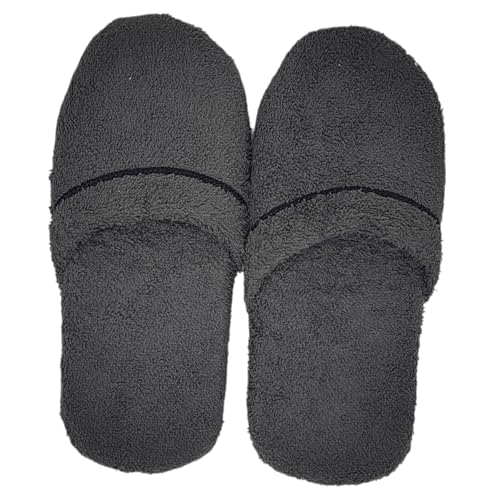 Materiale di alta qualità: Pantofole in spugna di cotone 100%, solo le cuciture sono di filo poliestere per garantire e mantenere il colore