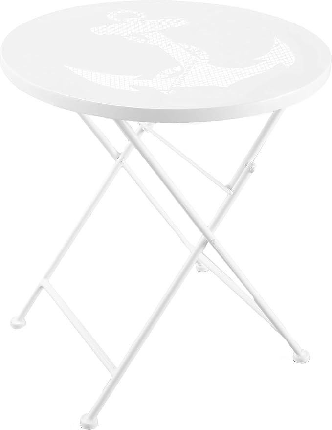 Nautical Folding Table Small Outdoor Accent Table for