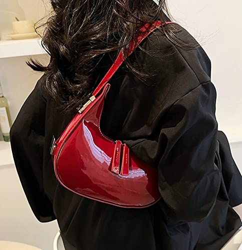 Image of Women's Crescent Shoulder Bags Retro Y2k 90s Hobo Handbags Top Handle Y2k Underarm Bag Fashion Clutch Purses