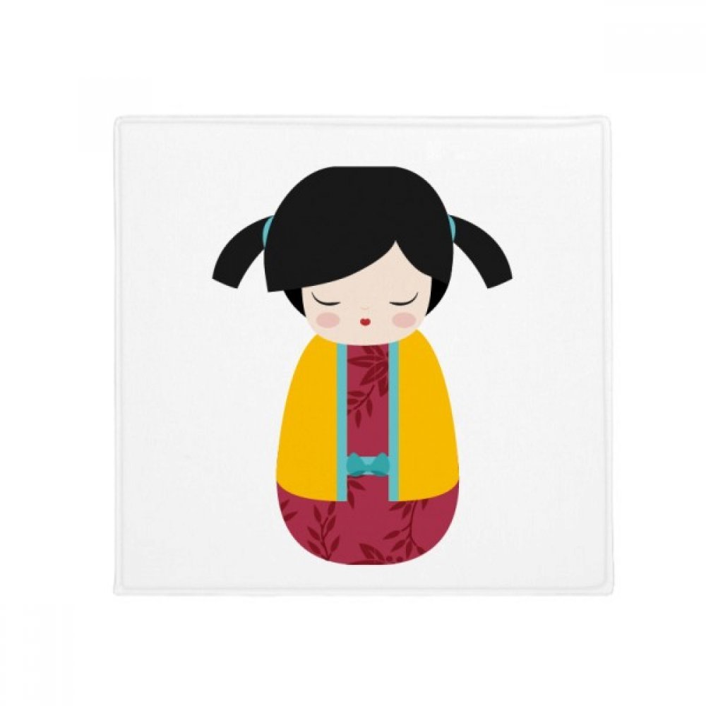 Tapis de sol poupée japonaise antidérapant et absorbant de 80 x 80 cm