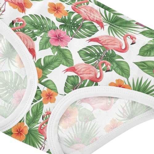 Joisal Pink Flamingos Green Leaves Girls Underwear Toddlers 2t Cotton Panties Little Girl Stylish Briefs Undies Kids4