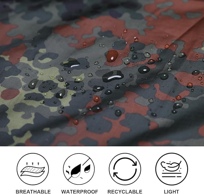 Miniatura 3 de Poncho de lluvia de camuflaje, abrigo impermeable multiusos