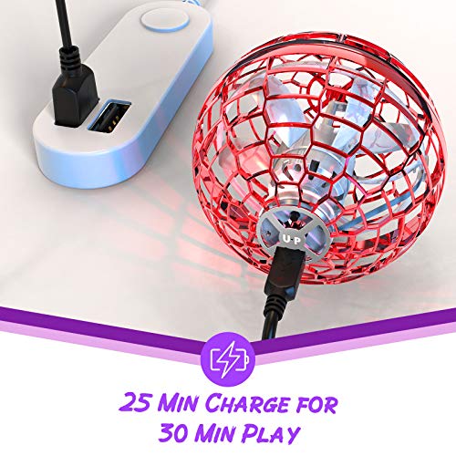 Image of ATHLERIA Pro Hand Operated Drone with Magic Controller for Kids Adults - Hand Controlled Helicopter Flying Ball with 360 Rotating and RGB Lights - Mini Drone Interactive Toys Indoor Outdoor