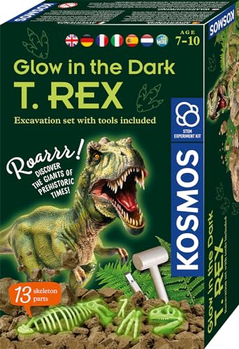 KOSMOS Nachtleuchtender T-REX, Experimentierset fĂĽr Kinder ab 7 Jahren