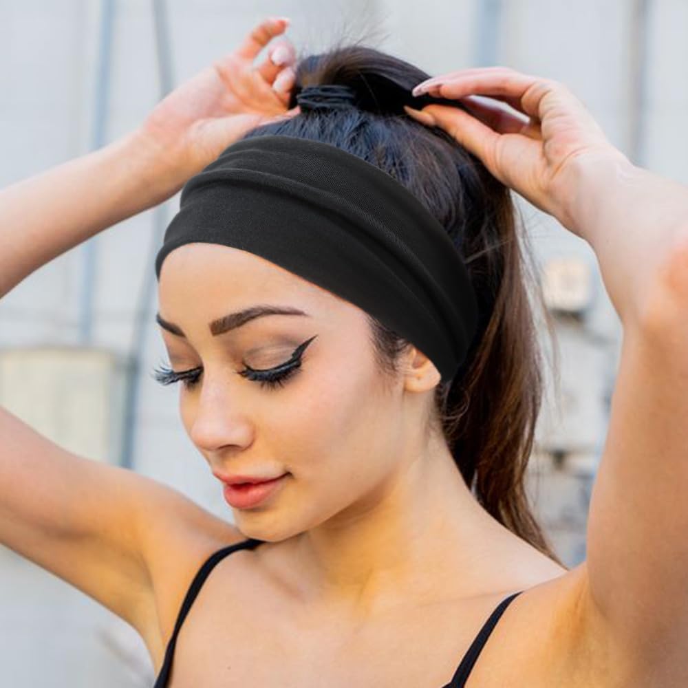 8 Headbands Women Yoga Gym Knotted Headbands Elastic Criss Cross Hair Accessory Vorkoi Headbands for Women Yoga Knotted Headbands Elastic  main image 4