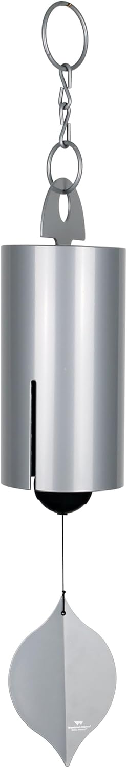 Woodstock Chimes Heroic Windbell Wind Chime for Outside 40" Large Grey,Deep Tone Sound, Outdoor Decor for Patio, Porch, Garden HWLY
