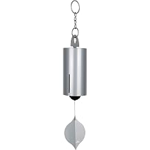 Woodstock Chimes Heroic Windbell Wind Chime for Outside 40" Large Grey,Deep Tone Sound, Outdoor Decor for Patio, Porch, Garden HWLY