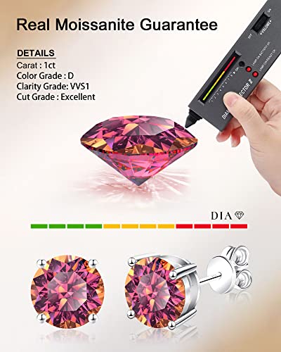 Howoo Moissanite Earrings For Women 925 Sterling Silver Stud Earrings Hypoallergenic Wedding Earrings For Bride Bridesmaid #TOP6