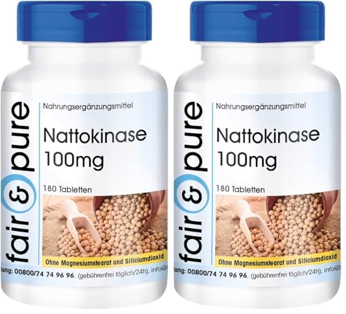 Nattokinase 100mg contre l'inconfort circulatoire - Solution naturelle avec 180 comprimés végans