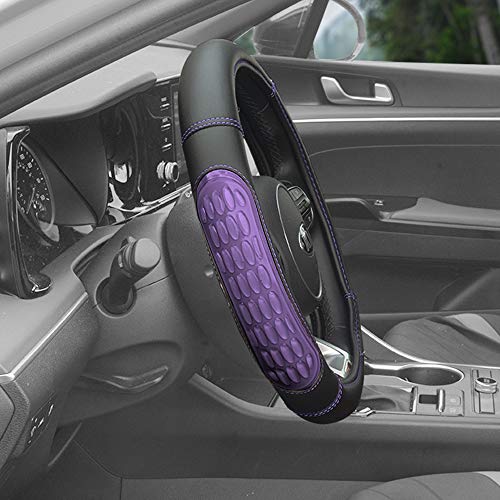 Fh Group Ultra Grip Silicone And Faux Leather Steering Wheel Cover Fits Most Cars, Suvs, And Trucks Purple #TOP4