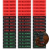 45 Pack Magazine Marking Band 5.56, 300 Blackout, 7.62 x 39 mm Magazine Bands for Accessories, 3 Colors