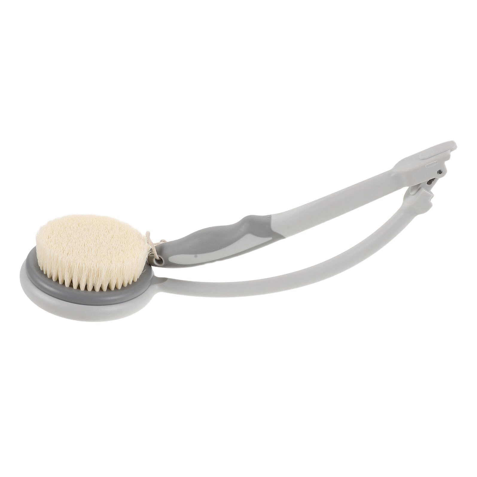 Cepillo de Baño Cuerpo Plegable Mango Largo Curvo de 50 Cm, Cerdas Densas y Plástico Duradero, Adecuado para Personas Mayores y Limpieza Fácil Espalda en Ducha