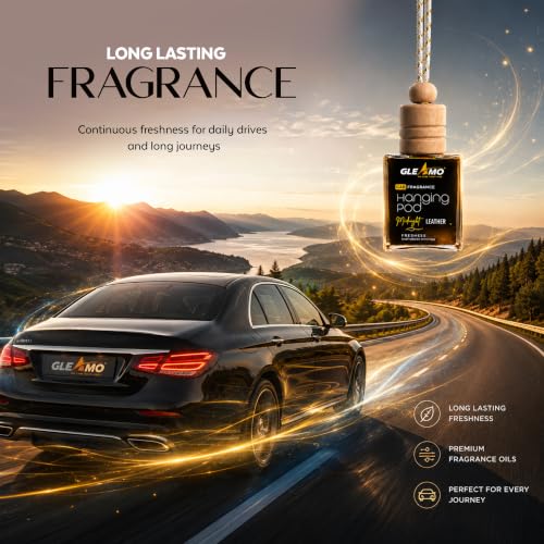 Image of Car Perfume Combo Pack of 2 Air Freshener | Ocean Drift & Midnight Leather | Odour Eliminator for Cars, SUVs, & Vans | Premium Auto Interior Freshener Gift Set | 20ml