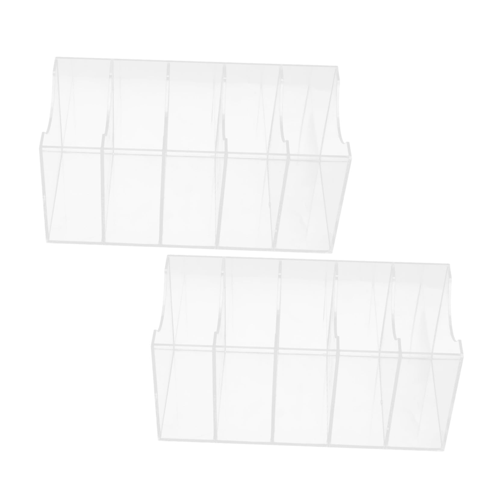 PRETYZOOM Pezzi Organizer Porta a 2 Acrilico, Scatola Trasparente 5 Scomparti Display Antipolvere Salvaspazio, per Cintura e Cinture Armadio e Cassetto, per Cinture e Cravatte