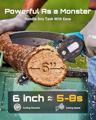Seesii Mini Chainsaw 6-Inch Cordless