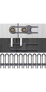 Jetec 10 Pieces Cabinet Locks for Babies, U-Shaped Proofing Drawers Safety Child Locks Adjustable...
