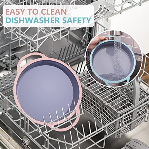 Cookstyle Set Of 4 Silicone Baking Pans - Non-Stick Round Baking Pans With Quick Release And Easy Grip Handles For Homemade Bread, Loaves And Meatloaf. #TOP3