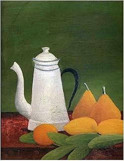Stampa su Tela Impressione Natura morta e frutta di Henri Rousseau Quadro su Tela, Quadro su Tela quadri astratti moderni soggiorno Decorazione Parete(40x52cm-16x20inch,Senza cornice)