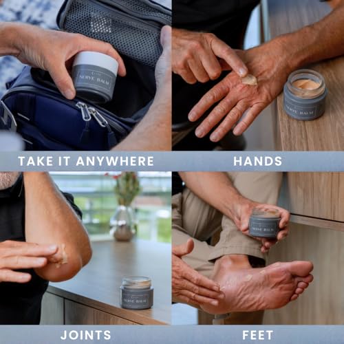 Image of Lune Nerve Balm - Neuropathy Cream for Burning, Tingling & Numbness in Feet & Hands | Natural Nerve Pain Relief Cream with Arnica, Vitamin B6 & Magnesium | 3.4 oz