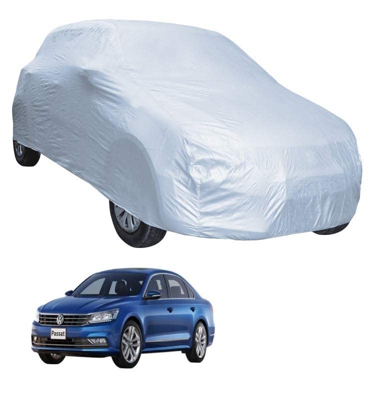 Image of Auto Hub Car Cover Compatible with Passat with Weather Proof, Triple Stitched, Passat Car Cover- Plain Silver