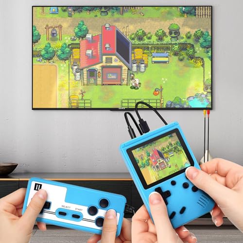 Handheld Game Console, Portable Retro Game Console with Classic Games, 3.0-Inch, 1020mAh Rechargeable Battery, Video Games Console Support AV Output, 2-Player, Ideal as Present (Blue) - Image 5