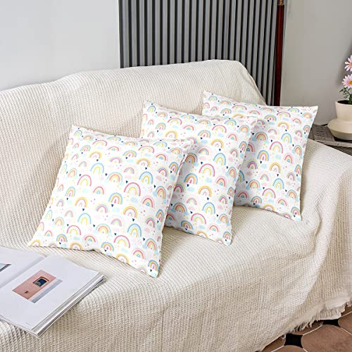Erosebridal GHS2366XXY-KD_45X45X1 Girls Rainbow Pillow Cover 18X18, Sun And Stars Throw Pillow Cover For Kids Boys Children Cartoon Style Cloud Cushion Case Girly Soft Decorative Accent Pillow Case thumb #3