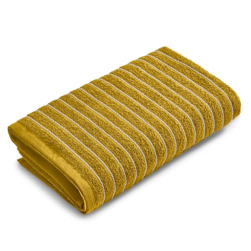 Image of Welspun 100% Cotton Towels for Bath | Towels for Bath Large Size | Bath Towel - Soft & Absorbent | 450 GSM | 1 Piece Bath Towel for Men /Women | 70 cms x 150 cms - Yellow