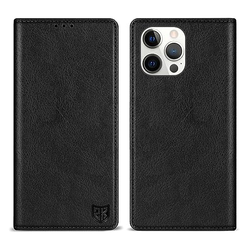 Image of ZZXX for iPhone 13 Pro Max Wallet Case Strong Magnetic 6.7 inch,Black