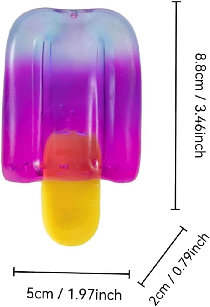 Ice Cream Squeeze Squishy, Ice Cream Squishy, 2026 Upgrade Slow Rise Sensory Fidget Toy, Easter Basket Stuffers Party Favors (Blue) - 3