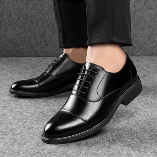 Elegant Mens Lace Up Leather Oxford Shoes Perfect for Work and Business Meetings4