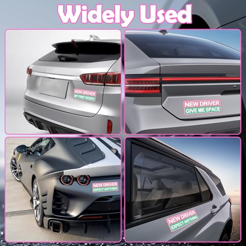 Image of 3Pcs Student Driver New Car Stickers, Cute Accessories Supplies, Exquisite Colorful Student Driver Sticker Magnet Not Easy to Fall Supplies for Car Suitable for Students and Novices