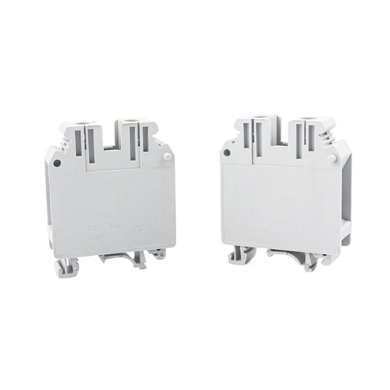 Bloques de terminales de carril Din, 10 Uds., UK-35, conector de clase Universal, conexión de tornillo, Conductor de cable UK35