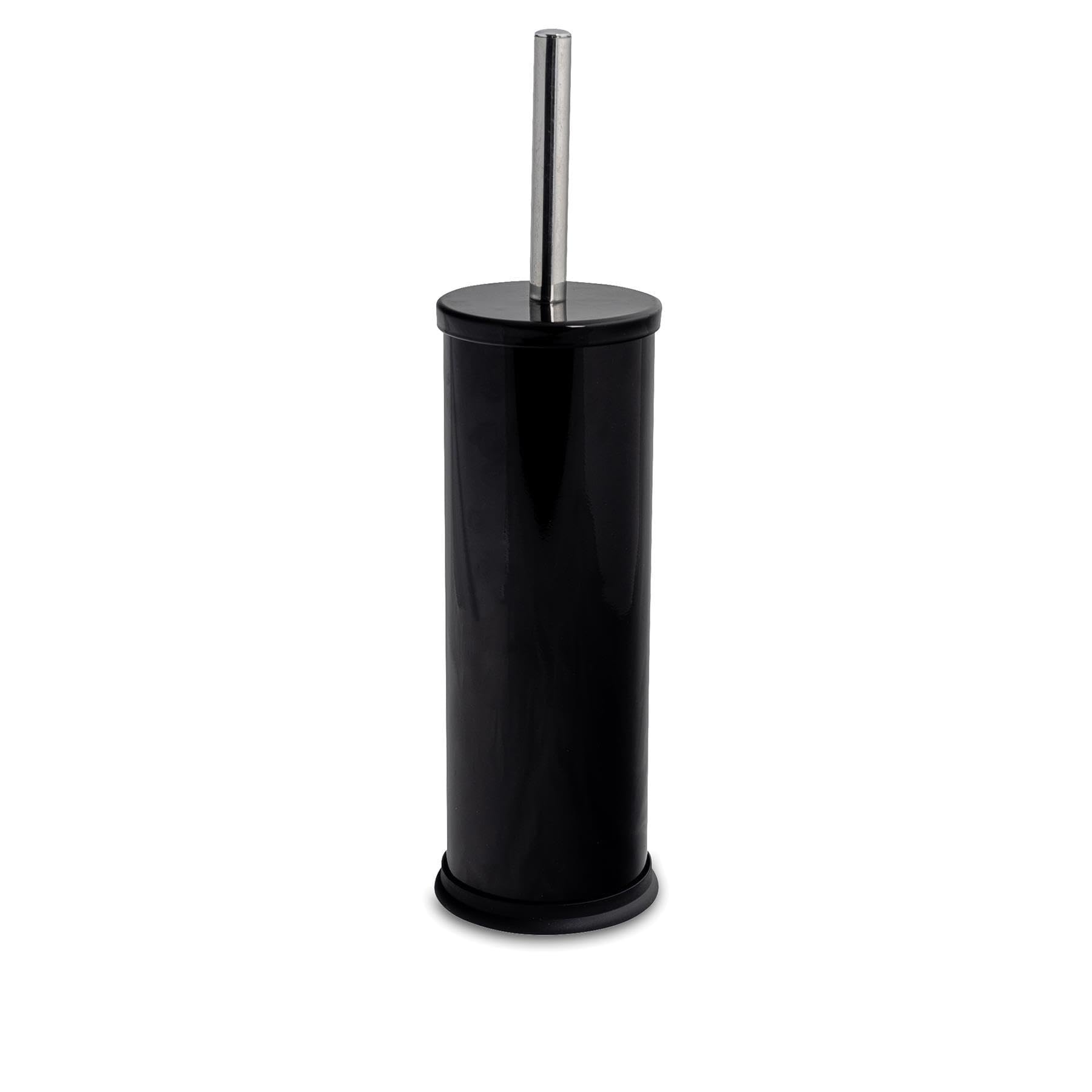 Harbour Housewares Black Toilet Brush And HolderRound Brush With Non Slip Base Rust Resistant Toilet Cleaning Brush Set from B&Q