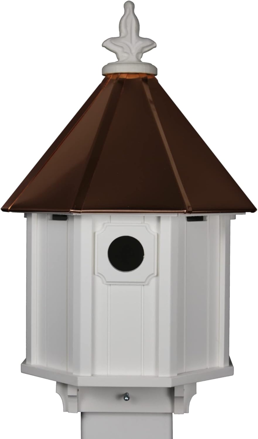 Bluebird Songbird Duplex Bird House with Copper Roof, Made in The USA (H8C) (3.5 x 3.5 Mount)