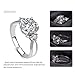 eManco Adjustable Engagement CZ Wedding Rings for Women Cubic Zirconia Copper Silver Plated Fashion Jewelry
