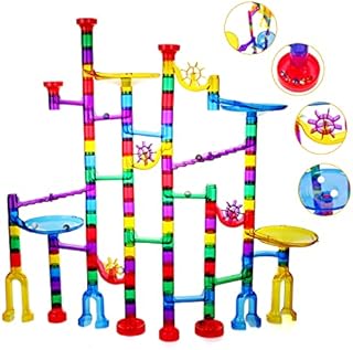 Ucradle Marble Run, 152 Pcs Marble Runs Toy Marble Maze Race Track Game Set, STEM Educational Learning Toy Construction Building Blocks for Kids 4 5 6 7+Years Old Boys and Girls