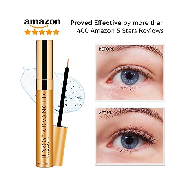 Eyelash Growth Serum: Get Thick, Strong Lashes in Just 3-4 Weeks with Our Plant-Based Eyelash Growth Serum - No Parabens - Made in USA (5 ML)