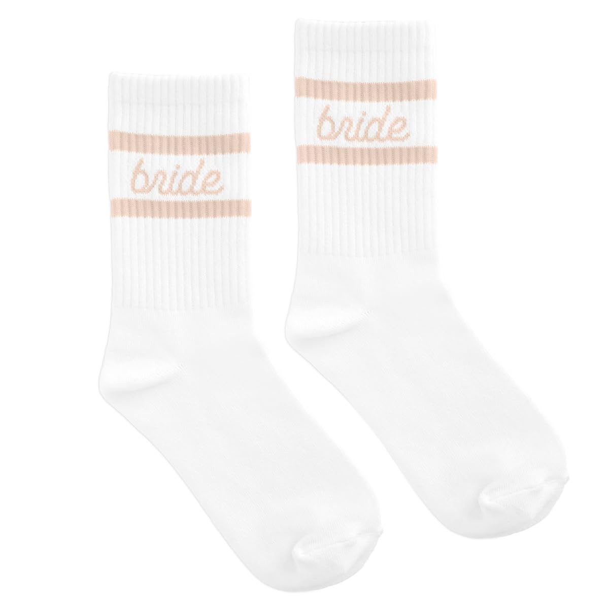 xo, FettiBride Socks, White + Tan | Bride To Be Gift, Bachelorette Party Favor, Bach Party Decorations, Wedding Day Sandals, Bridesmaid Gift, Bridal Shower Party Favor