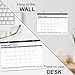 OuMuaMua Desk Calendar 2025-19 Months Desktop Wall Calendar 17 x 11.5 Inches from Jun. 2025 to Dec. 2026 with Julian Date To-do & Notes for School Home Office Planning & Organizing